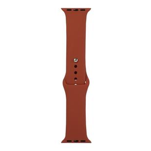 For Apple Watch Ultra 49mm&Watch Ultra 2 49mm / Series 9&8&7 45mm / SE 3&SE 2&6&SE&5&4 44mm / 3&2&1 42mm Silicone Watch Band, Long Section (Men)(Saddle Brown)