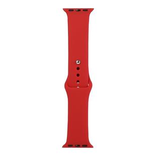 For Apple Watch Ultra 49mm&Watch Ultra 2 49mm / Series 9&8&7 45mm / SE 3&SE 2&6&SE&5&4 44mm / 3&2&1 42mm Silicone Watch Band, Long Section (Men)(China Red)