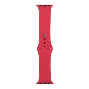 For Apple Watch Ultra 49mm&Watch Ultra 2 49mm / Series 9&8&7 45mm / SE 3&SE 2&6&SE&5&4 44mm / 3&2&1 42mm Silicone Watch Band, Long Section (Men)(Pomegranate)