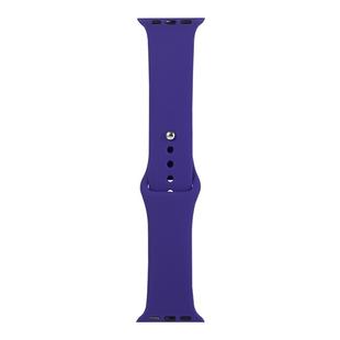 For Apple Watch Ultra 49mm&Watch Ultra 2 49mm / Series 9&8&7 45mm / SE 3&SE 2&6&SE&5&4 44mm / 3&2&1 42mm Silicone Watch Band, Long Section (Men)(Dark Purple)