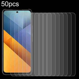 For Xiaomi Poco M6 4G 50pcs 0.26mm 9H 2.5D Tempered Glass Film