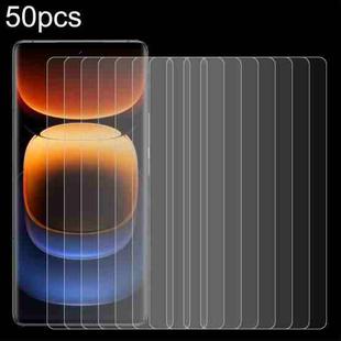 For vivo iQOO 12 50pcs 0.26mm 9H 2.5D Tempered Glass Film