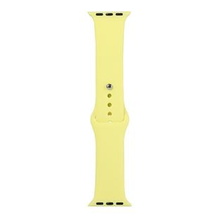 For Apple Watch Series 8&7 41mm / SE 2&6&SE&5&4 40mm / 3&2&1 38mm Silicone Watch Band, Long Section (Men)(Shiny Yellow)