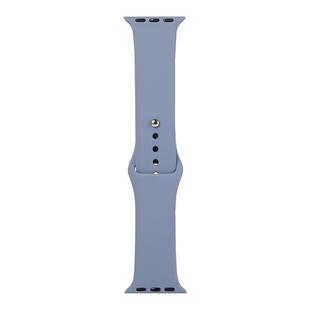 For Apple Watch Series 8&7 41mm / SE 2&6&SE&5&4 40mm / 3&2&1 38mm Silicone Watch Band, Long Section (Men)(Lavender Grey)