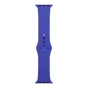 For Apple Watch Series 8&7 41mm / SE 2&6&SE&5&4 40mm / 3&2&1 38mm Silicone Watch Band, Long Section (Men)(Deep Sapphire)