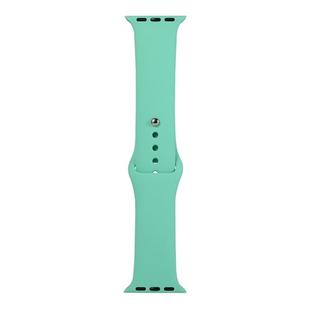For Apple Watch Series 8&7 41mm / SE 2&6&SE&5&4 40mm / 3&2&1 38mm Silicone Watch Band, Long Section (Men)(Fragrant Green)