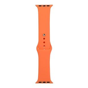For Apple Watch Series 8&7 41mm / SE 2&6&SE&5&4 40mm / 3&2&1 38mm Silicone Watch Band, Long Section (Men)(Papaya)
