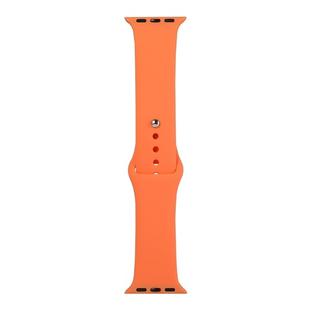 For Apple Watch Ultra 49mm / Series 8&7 45mm / SE 2&6&SE&5&4 44mm / 3&2&1 42mm Silicone Watch Band, Long Section (Men)(Papaya)