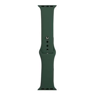For Apple Watch Ultra 49mm&Watch Ultra 2 49mm / Series 9&8&7 45mm / SE 3&SE 2&6&SE&5&4 44mm / 3&2&1 42mm Silicone Watch Band, Long Section (Men)(Forest Green)