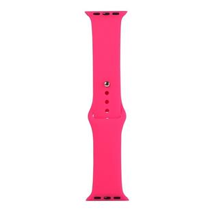 For Apple Watch Ultra 49mm / Series 8&7 45mm / SE 2&6&SE&5&4 44mm / 3&2&1 42mm Silicone Watch Band, Long Section (Men)(Firefly Rose)