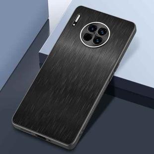 For Huawei Mate 30 Rain Silk Texture Shockproof Phone Case(Black)