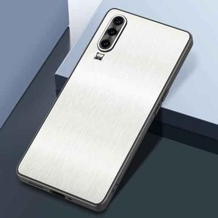 For Huawei P30 Rain Silk Texture Shockproof Phone Case(White)