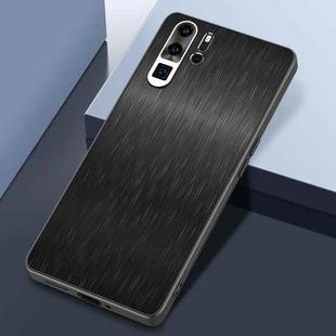 For Huawei P30 Pro Rain Silk Texture Shockproof Phone Case(Black)
