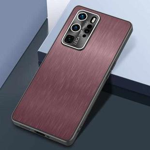 For Huawei P40 Pro Rain Silk Texture Shockproof Phone Case(Coffee)