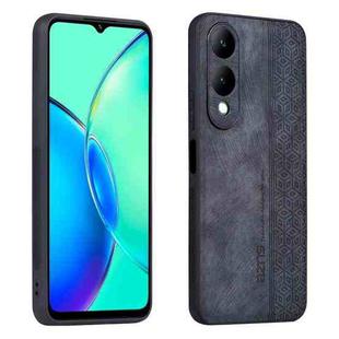 For vivo Y17S AZNS 3D Embossed Skin Feel Phone Case(Black)