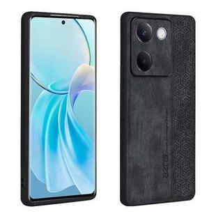 For vivo Y100 5G AZNS 3D Embossed Skin Feel Phone Case(Black)