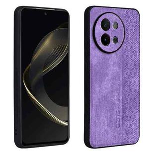 For vivo S18e AZNS 3D Embossed Skin Feel Phone Case(Purple)