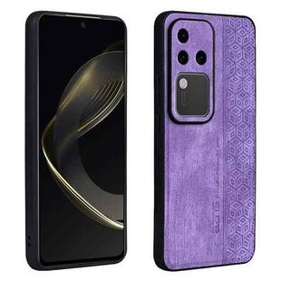 For vivo S18 Pro AZNS 3D Embossed Skin Feel Phone Case(Purple)