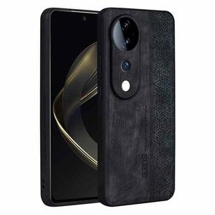 For vivo S19 Pro AZNS 3D Embossed Skin Feel Phone Case(Black)