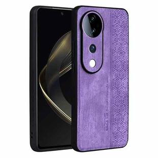 For vivo S19 Pro AZNS 3D Embossed Skin Feel Phone Case(Purple)