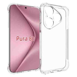 For Huawei Pura 80 5G Shockproof Non-slip Thickening TPU Phone Case(Transparent)