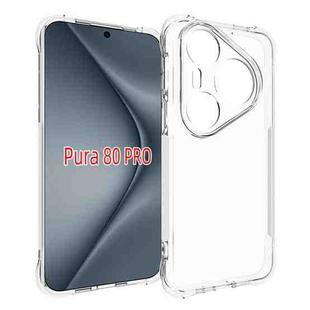 For Huawei Pura 80 Pro 5G Shockproof Non-slip Thickening TPU Phone Case(Transparent)