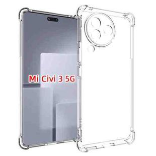 For Xiaomi Civi 3 5G Shockproof Non-slip Thickening TPU Phone Case(Transparent)