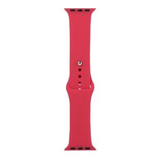 For Apple Watch Series 8&7 41mm / SE 2&6&SE&5&4 40mm / 3&2&1 38mm Silicone Watch Band, Short Section (Female)(Pomegranate)