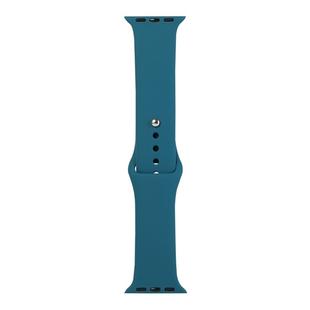 For Apple Watch Series 8&7 41mm / SE 2&6&SE&5&4 40mm / 3&2&1 38mm Silicone Watch Band, Short Section (Female)(Star Blue)