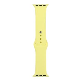 For Apple Watch Series 9&8&7 41mm / SE 3&SE 2&6&SE&5&4 40mm / 3&2&1 38mm Silicone Watch Band, Short Section (Female)(Shiny Yellow)