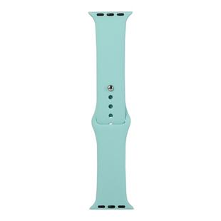 For Apple Watch Series 8&7 41mm / SE 2&6&SE&5&4 40mm / 3&2&1 38mm Silicone Watch Band, Short Section (Female)(Blue Sea)