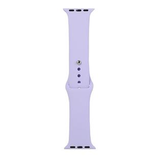 For Apple Watch Series 8&7 41mm / SE 2&6&SE&5&4 40mm / 3&2&1 38mm Silicone Watch Band, Short Section (Female)(Light Purple)