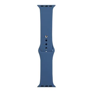 For Apple Watch Ultra 49mm / Series 8&7 45mm / SE 2&6&SE&5&4 44mm / 3&2&1 42mm Silicone Watch Band, Short Section (Female)(Cobalt Bue)