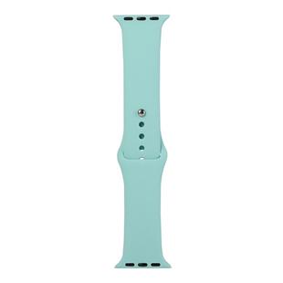 For Apple Watch Ultra 49mm / Series 8&7 45mm / SE 2&6&SE&5&4 44mm / 3&2&1 42mm Silicone Watch Band, Short Section (Female)(Blue Sea)