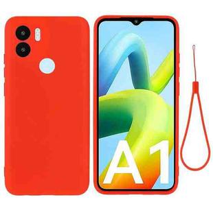 For Xiaomi Poco C51 Pure Color Liquid Silicone Shockproof Phone Case(Red)