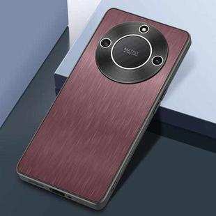 For Honor X40 Rain Silk Texture Shockproof Phone Case(Coffee)