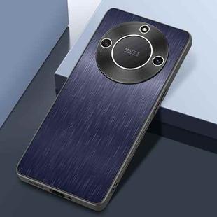 For Honor X40 Rain Silk Texture Shockproof Phone Case(Blue)