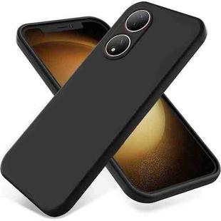 For vivo Y100 / T2 India Pure Color Liquid Silicone Shockproof Phone Case(Black)