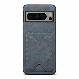 For Google Pixel 8 Denior PU Back Cover Card Slot Holder Phone Case(Grey)
