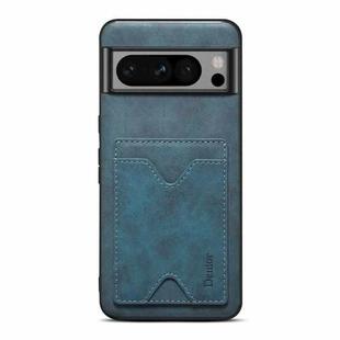 For Google Pixel 8 Denior PU Back Cover Card Slot Holder Phone Case(Blue)