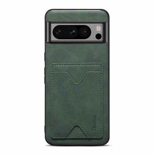 For Google Pixel 8 Pro Denior PU Back Cover Card Slot Holder Phone Case(Green)
