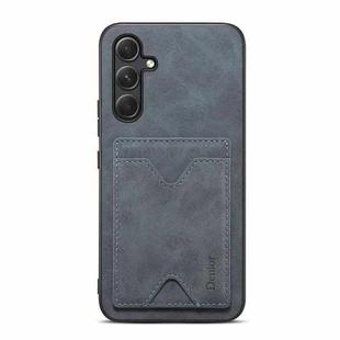 For Samsung Galaxy A54 5G Denior PU Back Cover Card Slot Holder Phone Case(Grey)