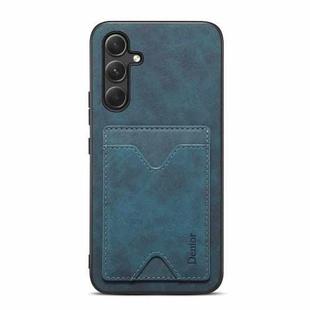 For Samsung Galaxy A54 5G Denior PU Back Cover Card Slot Holder Phone Case(Blue)