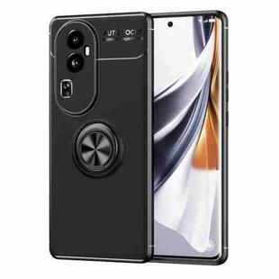 For OPPO Reno10 China Metal Ring Holder TPU Phone Case(Black)