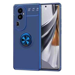 For OPPO Reno10 China Metal Ring Holder TPU Phone Case(Blue)