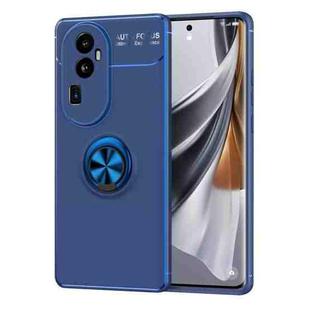 For OPPO Reno10 Pro+ Metal Ring Holder TPU Phone Case(Blue)