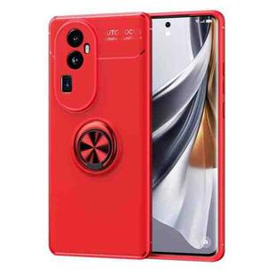 For OPPO Reno10 Pro+ Metal Ring Holder TPU Phone Case(Red)