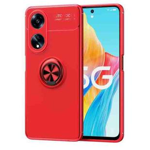 For OPPO A1 5G Metal Ring Holder TPU Phone Case(Red)