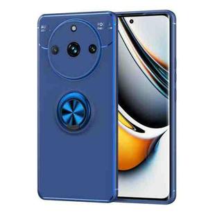 For Realme 11 Pro Metal Ring Holder TPU Phone Case(Blue)