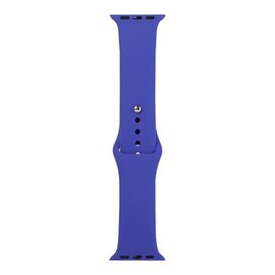For Apple Watch Ultra 49mm / Series 8&7 45mm / SE 2&6&SE&5&4 44mm / 3&2&1 42mm Silicone Watch Band, Short Section (Female)(Deep Sapphire)